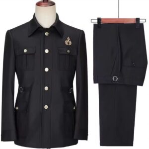 Men's Luxury Sky Military-Inspired Suit – Elegant & Sophisticated