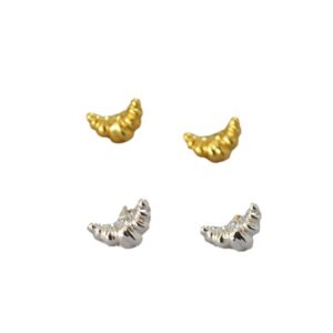 Mini Croissant Stud Earrings – Available in Gold & Silver