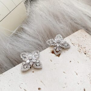 Elegant Crystal Butterfly Stud Earrings