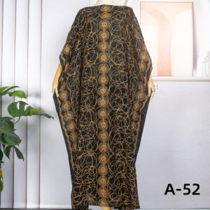 Black and Gold Embroidered Kaftan 
