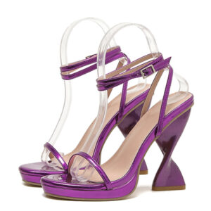 GleamCurve Metallic Heels