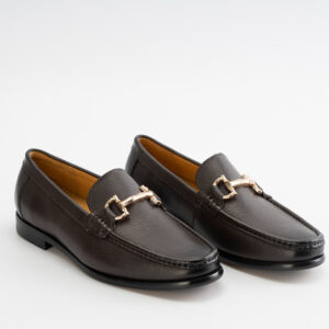 Men’s Classic Black Leather Loafers with Horsebit Detail
