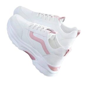 Chunky Wave Accent Sneakers – Pink & Blue Variants