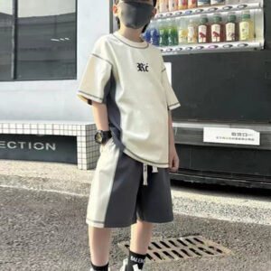 Boys' Urban Streetwear Summer Set – 2-Piece T-Shirt & Shorts