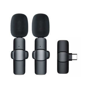 K9 Wireless Lavalier Microphone – Dual Clip-On Mic System for Android (Type C USB)