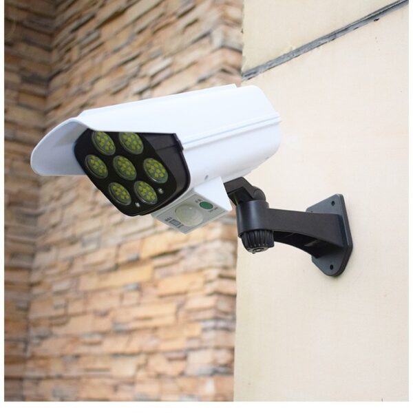 Outdoor Solar-Powered LED Security Light with Motion Sensor – Dummy Camera Design