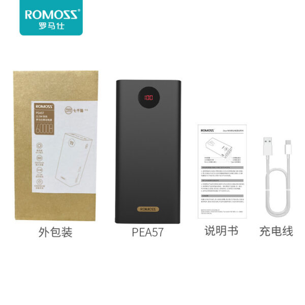 ROMOSS 60000mAh Power Bank – Portable Charging Station (22.5W Fast Charging)