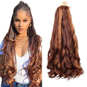 Ombre Curly Braided Hair Extension– Boho-Inspired Half Braided Lace hair with Loose Waves