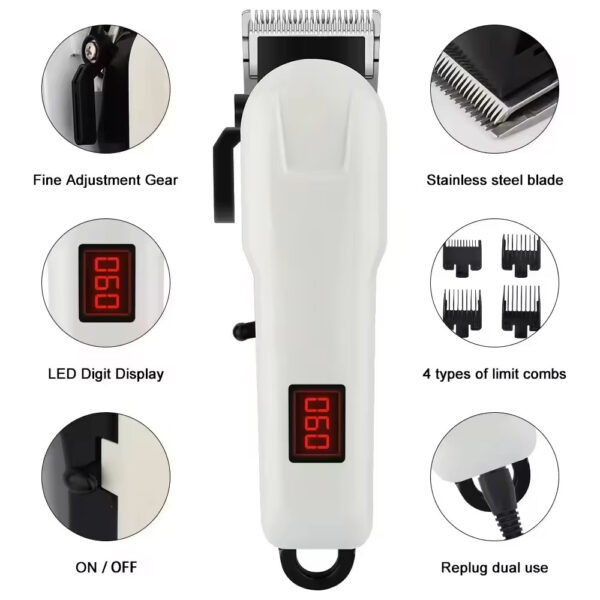Professional LED Display Hair Clipper – Precision Cutting, Premium Power, Perfect Grooming