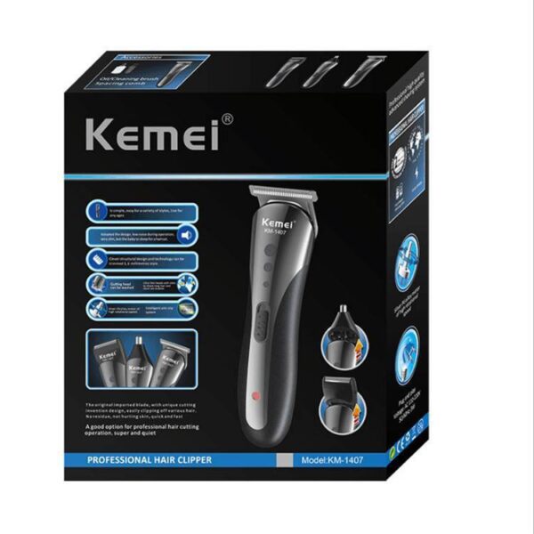 Kemei 7-in-1 Rechargeable Grooming Kit – Precision Styling Made Easy