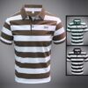 Men’s Classic Striped Polo Shirt – L to 5XL (Multiple Colours Available)