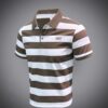 Men’s Classic Striped Polo Shirt – L to 5XL (Multiple Colours Available)