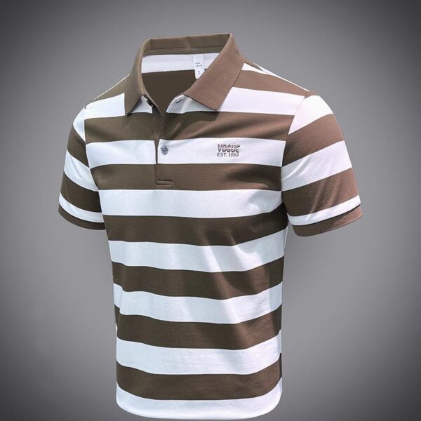 Men’s Classic Striped Polo Shirt – L to 5XL (Multiple Colours Available)
