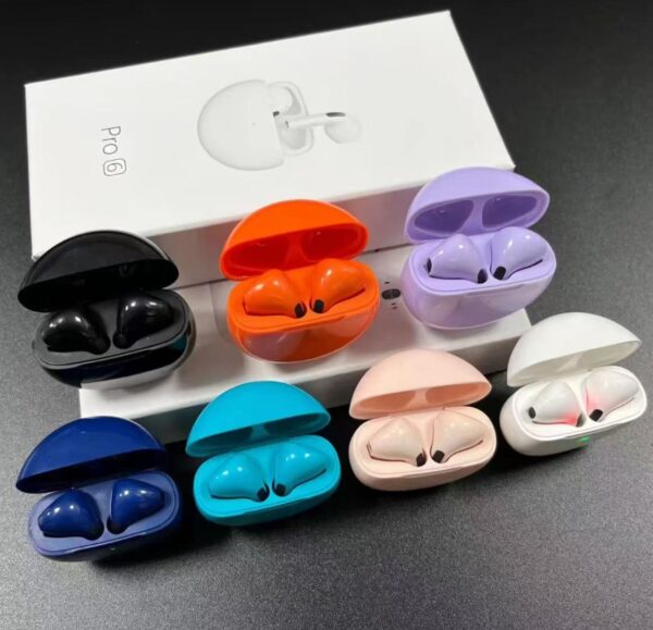 Pro 6 Wireless Bluetooth Earbuds – Stylish, Powerful & Available in Multiple Colours