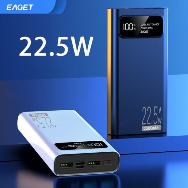 EAGET 20,000mAh 22.5W Super Fast-Charge Power Bank