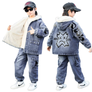 Kids Premium Winter Denim 2-Piece Set (Jacket + Trouser)