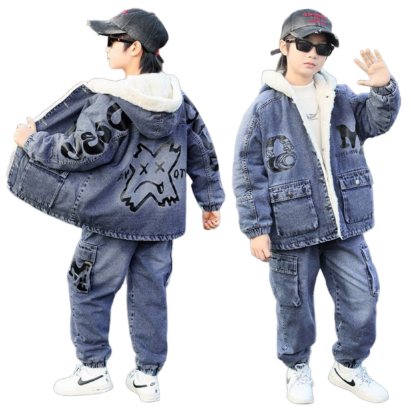 Kids Premium Winter Denim 2-Piece Set (Jacket + Trouser)