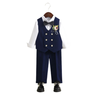 Elegant Little Gentleman 3-Piece Suit Set For Kids